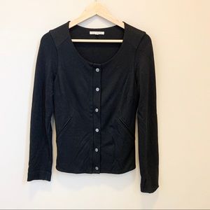 Red Haute-Anthropologie Black Button/Zipper Jacket